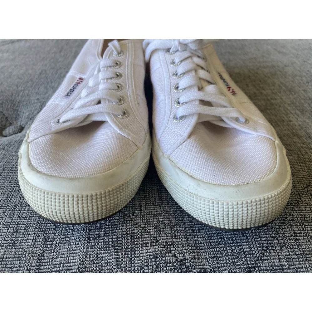 Superga 2750 Cotu Classic White Canvas Sneakers Women Size EU 41 US 9.5 / Men 8